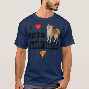 Camiseta Me Encanta La Pizza Y Mi Propietario De Perros Aki