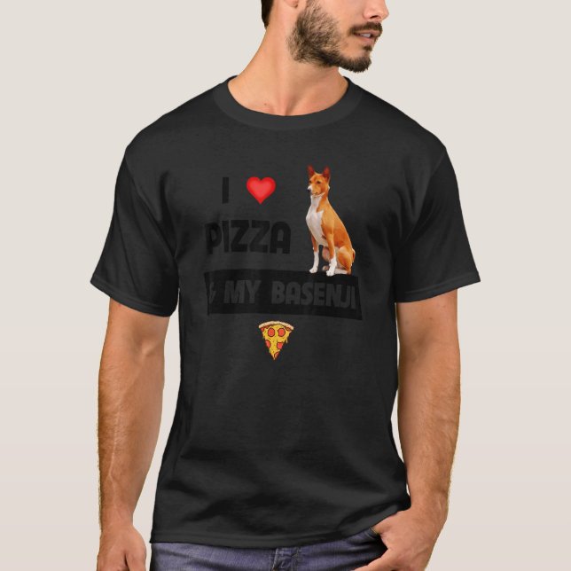 Camiseta Me Encanta La Pizza Y Mi Propietario De Perros Bas (Anverso)