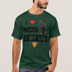 Camiseta Me Encanta La Pizza Y Mi Queso De Perro De Laborat