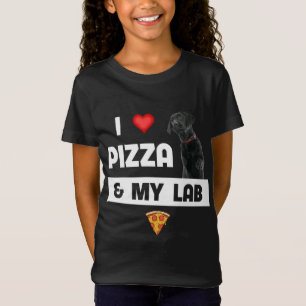 Camiseta Me Encanta La Pizza Y Mi Queso De Perro De Laborat
