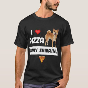 Camiseta Me Encanta La Pizza Y Mi Queso De Perro Shiba Inu 