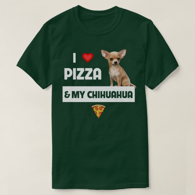 Camiseta Me encanta la pizza y Pepperoni, mi dueña de perro (Diseño del anverso)