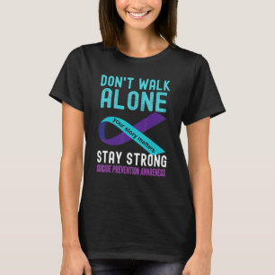 Camiseta Me encanta la prevención del suicidio Verde azulad