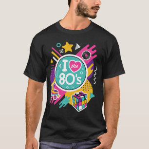 Camiseta Me encanta la ropa de los 80's para mujeres y homb
