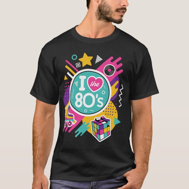 Camiseta Me encanta la ropa de los 80's para mujeres y homb (Anverso)