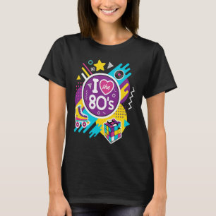 Camiseta Me encanta la ropa de los 80's para mujeres y homb