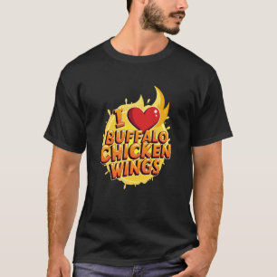 Camiseta Me encanta la salsa para alitas calientes de alita