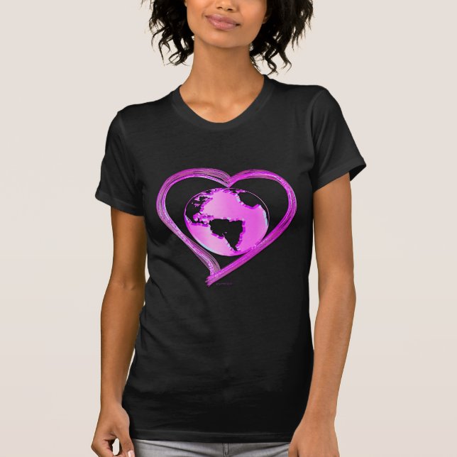 Camiseta ME ENCANTA LA Serie EARTH (Rosa) (Anverso)