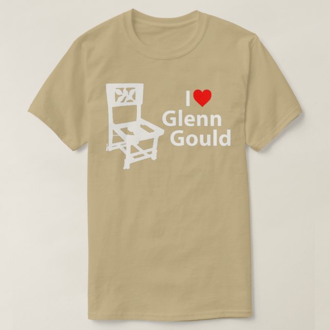 Camiseta Me encanta la silla Glenn Gould  (Diseño del anverso)