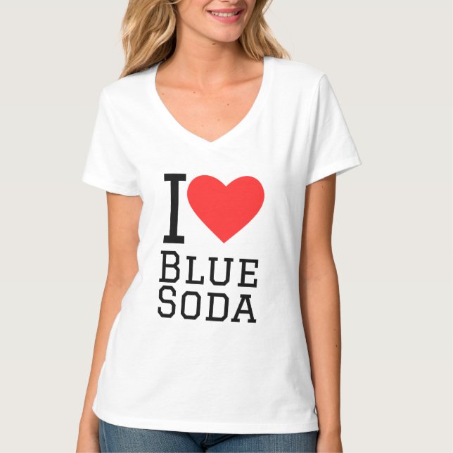 Camiseta Me encanta la soda azul (Anverso)