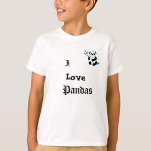 Camiseta Me encanta la sudadera de los niños de Pandas