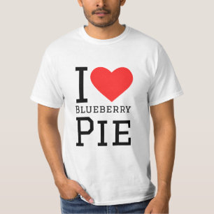 Camiseta Me encanta la tarta de arándano azul