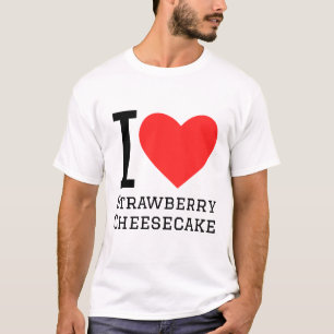 Camiseta Me encanta la tarta de queso de fresa