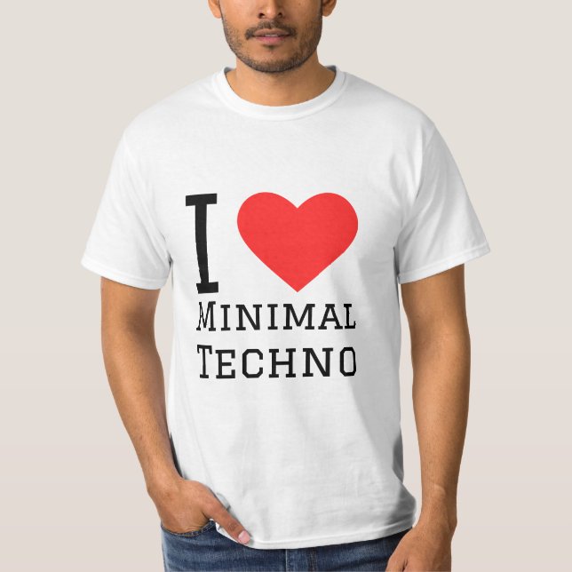 Camiseta Me encanta la tecnología mínima (Anverso)