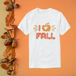 Camiseta Me encanta la tipografía de otoño