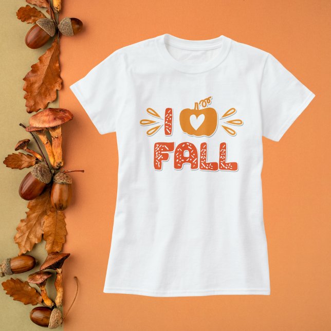 Camiseta Me encanta la tipografía de otoño (Subido por el creador)