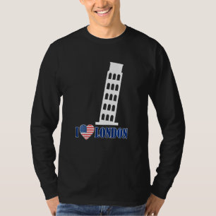 Camiseta Me Encanta La Torre De Pisa Ilustrada En Londres I