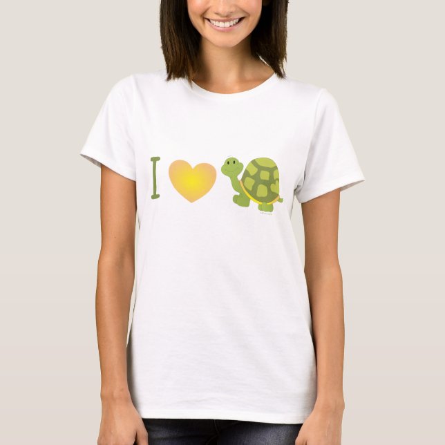 Camiseta Me encanta la tortuga pop (Anverso)