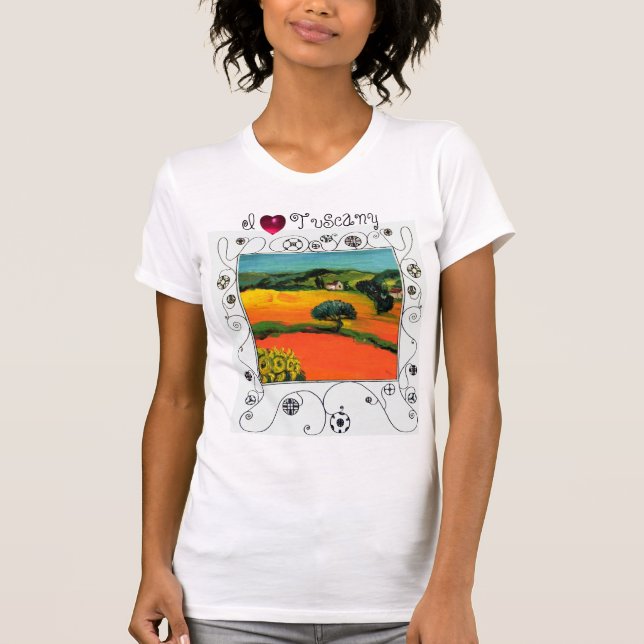 CAMISETA ME ENCANTA LA TOSCANA, LOS FLORES Y LOS CAMPOS NAR (Anverso)