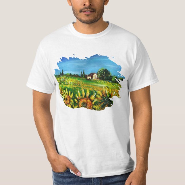 CAMISETA ME ENCANTA LA TOSCANA Y LAS FLORES (Anverso)