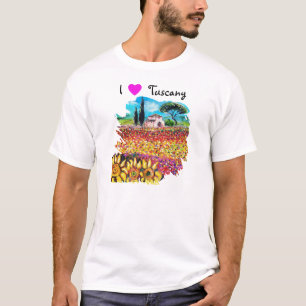 CAMISETA ME ENCANTA LA TOSCANA Y LAS FLORES