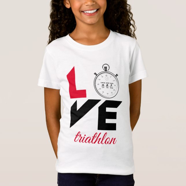 Camiseta Me encanta la triatlón (Anverso)