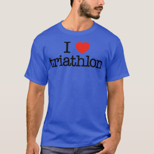 Camiseta Me encanta la triatlón Divertida idea de regalo de