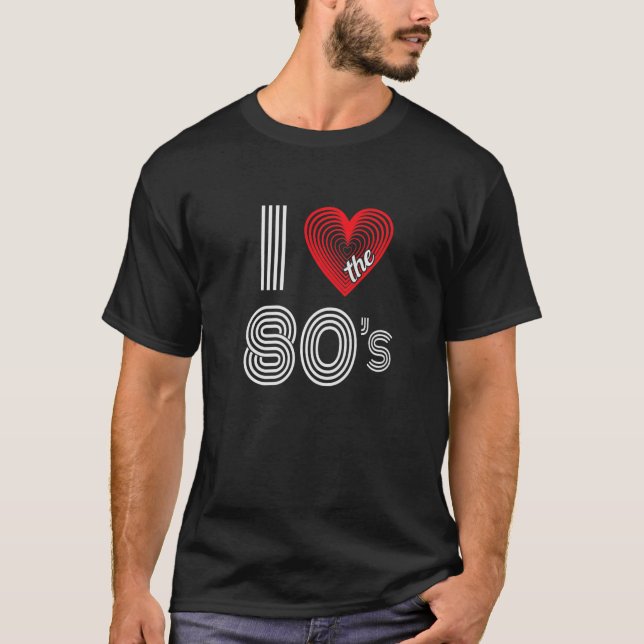 Camiseta Me encanta la vestimenta Fiesta retro de los años  (Anverso)