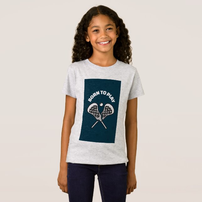 CAMISETA ¡ME ENCANTA LACROSSE! GRAN PARA LOS NIÑOS :) (Anverso completo)