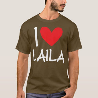 Camiseta Me encanta Laila Nombre Chica Personalizada Mujer 