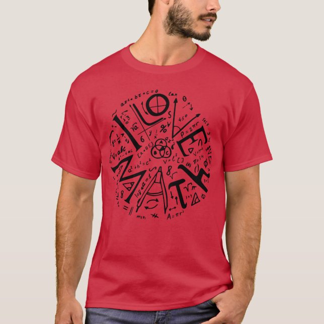 Camiseta Me encanta las matemáticas retro (Anverso)