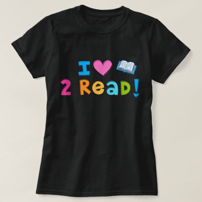 Camiseta Me Encanta Leer Corazón Aburrido Leyendo 2 Camiset (Diseño del anverso)