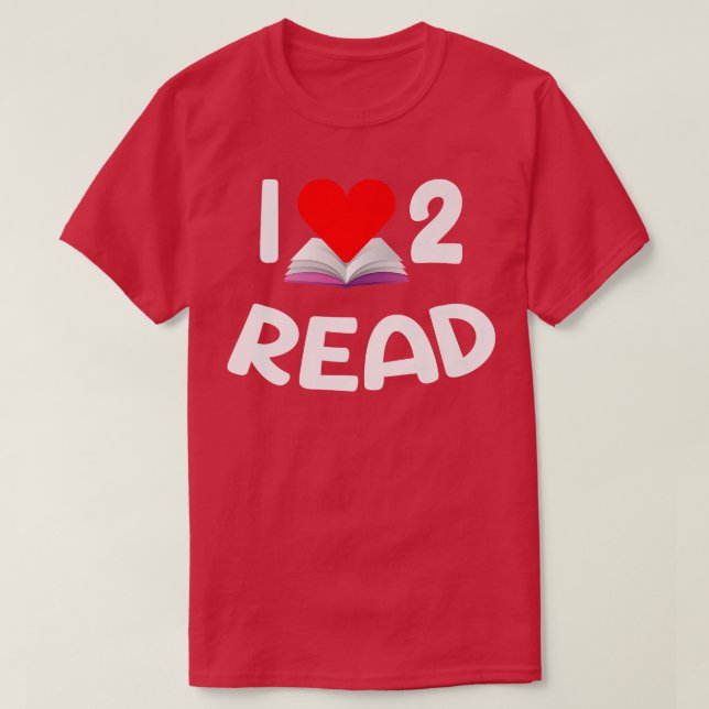 Camiseta Me Encanta Leer Cute Heart Book Reading Y Book L (Diseño del anverso)