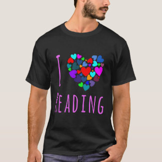 Camiseta Me Encanta Leer Heart Love Books Book Club Para Ch