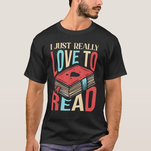 Camiseta Me Encanta Leer La Biblioteca De Lectores De Libro (Anverso)