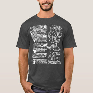Camiseta Me Encanta Leer Leeré Libros Aquí Y Ahí Regalo