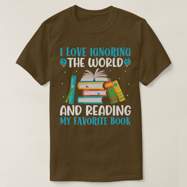 Camiseta Me encanta leer libros favoritos Lector divertidos (Diseño del anverso)