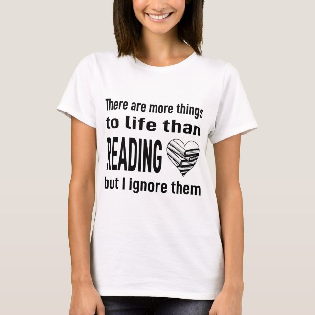 Camiseta Me encanta leer libros sobre profesores de bibliot (Anverso)