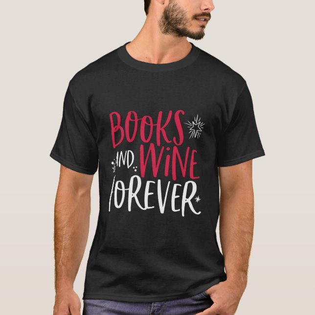 Camiseta Me Encanta Leer Y Los Libros De Vino Regalos Para  (Anverso)