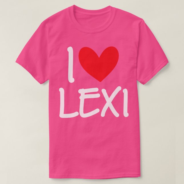 Camiseta Me encanta Lexi Nombre Chica Personalizada Mujer B (Diseño del anverso)