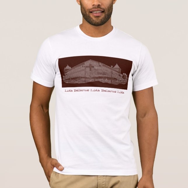 Camiseta Me encanta Lida Belarus Architecture Castle Sketch (Anverso)