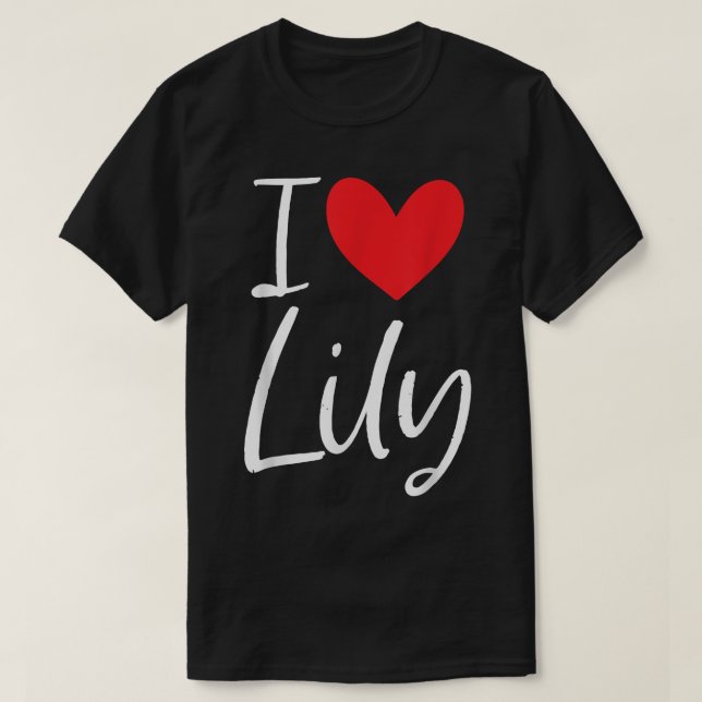Camiseta Me encanta Lily Nombre Chica Personalizada Mujer B (Diseño del anverso)