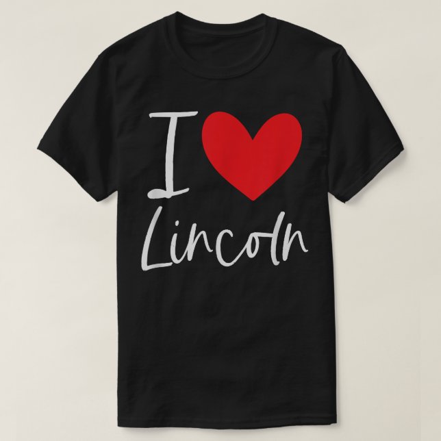 Camiseta Me encanta Lincoln Name Personalized Boy Man BFF F (Diseño del anverso)