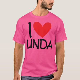 Camiseta Me encanta Linda Name Heart Personalized Men BFF F