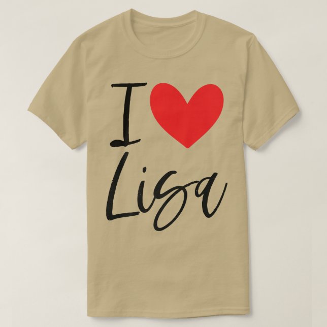 Camiseta Me encanta Lisa Name Chica personalizada Woman BFF (Diseño del anverso)