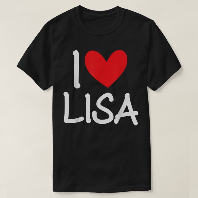 Camiseta Me encanta Lisa Name Chica personalizada Woman BFF (Diseño del anverso)