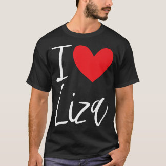 Camiseta Me encanta Liza Nombre Chica personalizada Mujer B