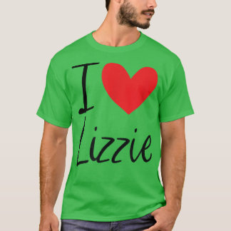 Camiseta Me encanta Lizzie Nombre Chica Personalizada Mujer