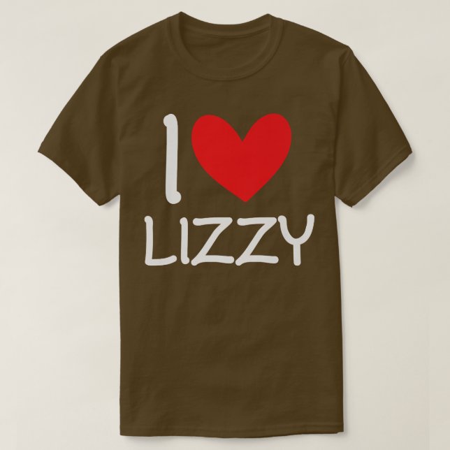 Camiseta Me encanta Lizzy Nombre Chica personalizada Mujer  (Diseño del anverso)