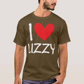 Camiseta Me encanta Lizzy Nombre Chica personalizada Mujer